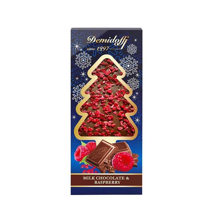 Шоколад "Елочка" Малина 80г/Шоколадница