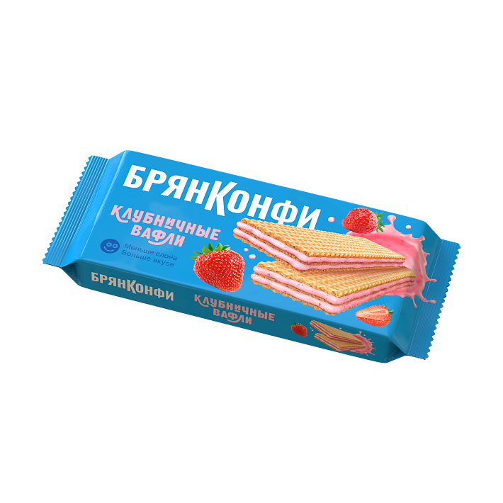 Вафли "Клубничные" 190 гр/Брянконфи