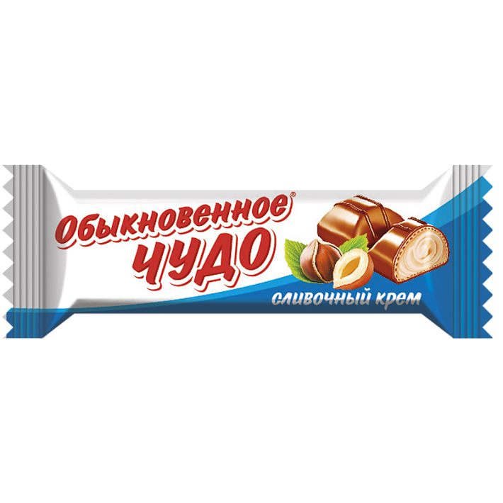 Конфеты вафельные глазированные "Обыкновенное чудо" сливочный крем 2,5кг/КФ Славянка