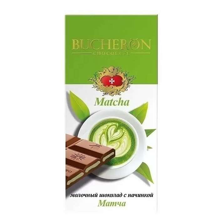 Шоколад "BUCHERON" молочный с чаем Матча 85г/Интер Групп