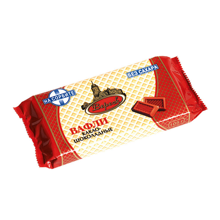 Вафли "Какао-шоколадные" на сорбите 105г/Вереск