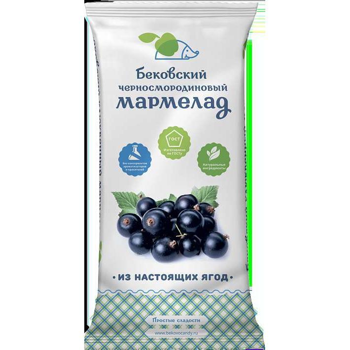 Мармелад "Бековский" Черносмородиновый 260г/Бековский РПК "Октябрь"