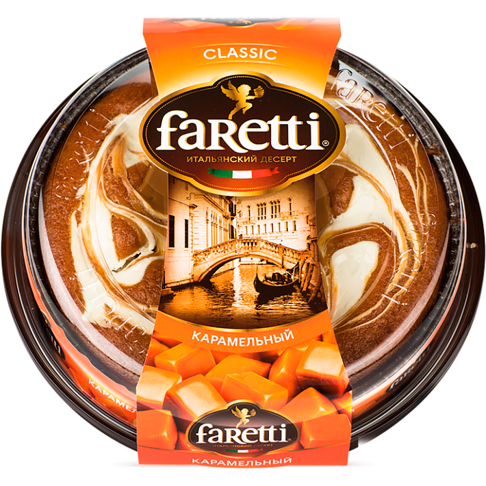 Торт "Карамельный" бисквитный 400г/Faretti