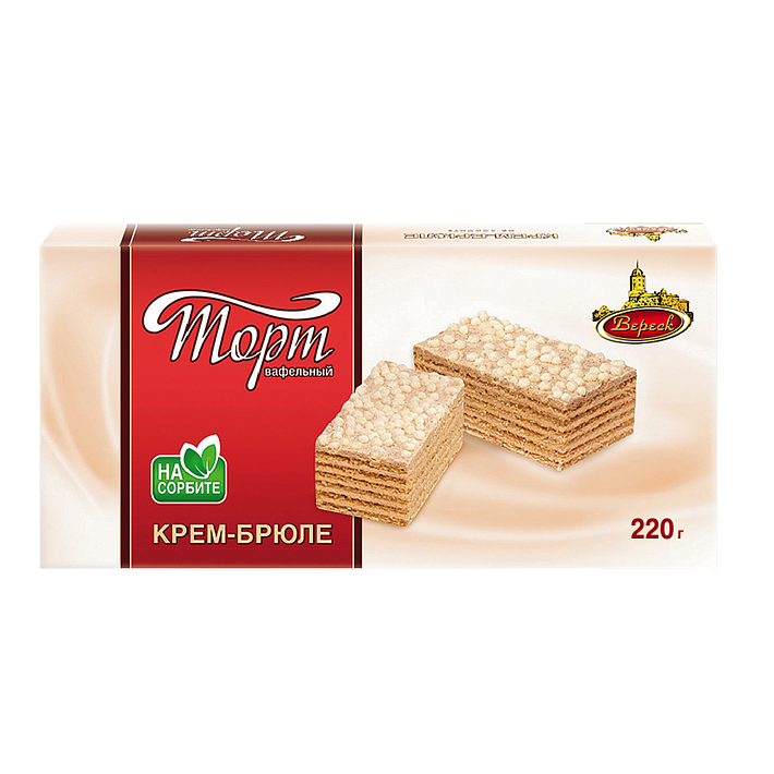 Торт "Крем-брюле" на сорбите 220г/Вереск