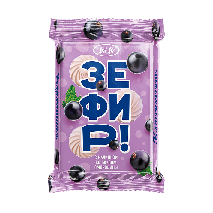 Зефир "Sla Sti" с начинкой со вкусом Черной Смородины 320г/КФ Сласти