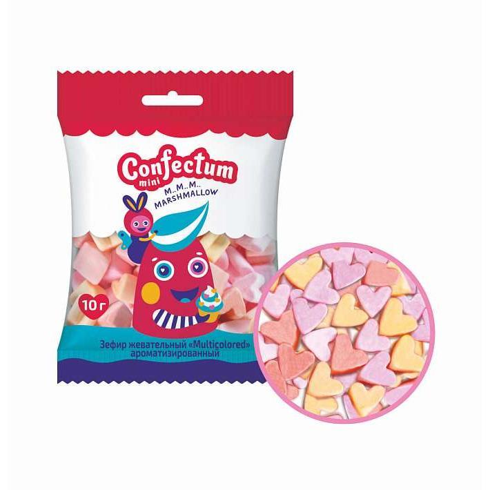 Зефир жевательный «Confectum Multicolored» с ароматом манго и ананаса 10г/Конфектум