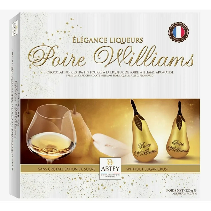 Набор конфет "ELEGANCE POIRE" темный шоколад с грушевым ликером 220г/Mieszko