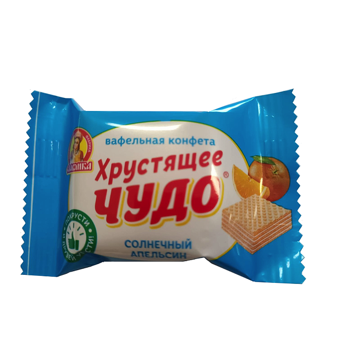 Конфеты "Хрустящее чудо" со вкусом Апельсина 500г/Славянка