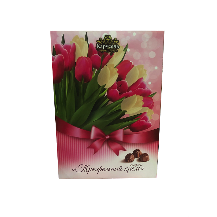 Набор конфет "Карусель вкуса" Трюфельный крем (Тюльпаны) 150г/Шоколадница