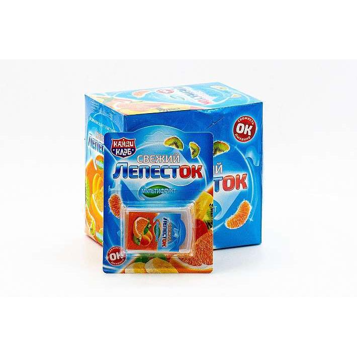 Освежающие пластинки "СВЕЖИЙ ЛЕПЕСТОК" мультфрукт 0,8г/20шт/Candy Club