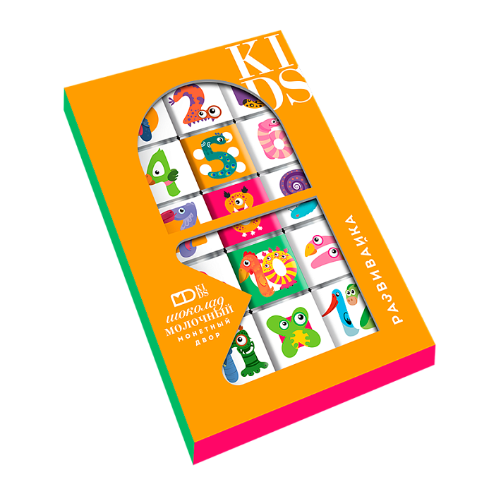 Шоколадный набор "Развивайка[" Цифры 42% 75г/Монетный двор