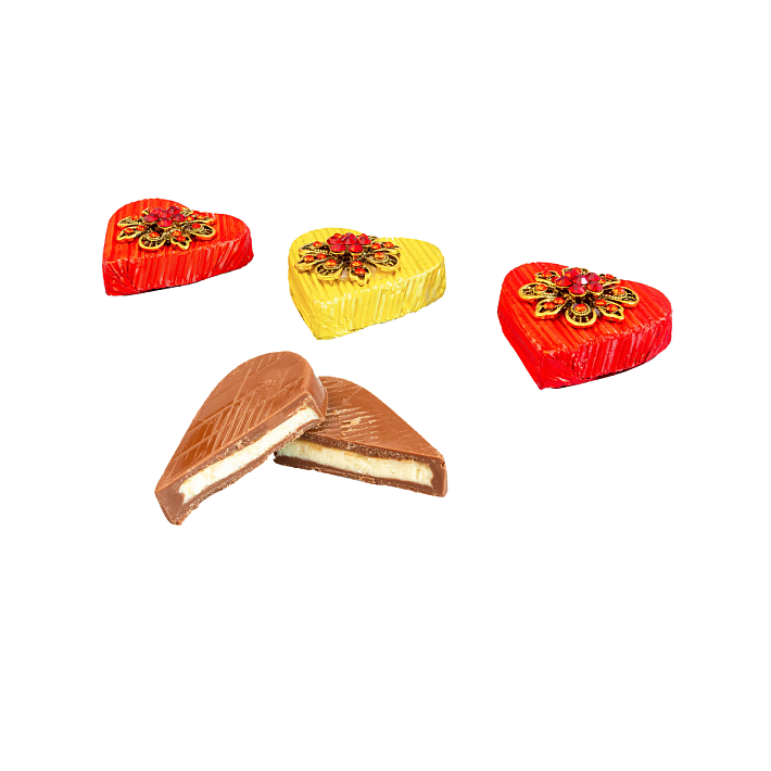 Конфеты "LOVE ELIXIR" с брошью (молочный шоколад с кокосовой начинкой) 2 кг/Свит Экспресс