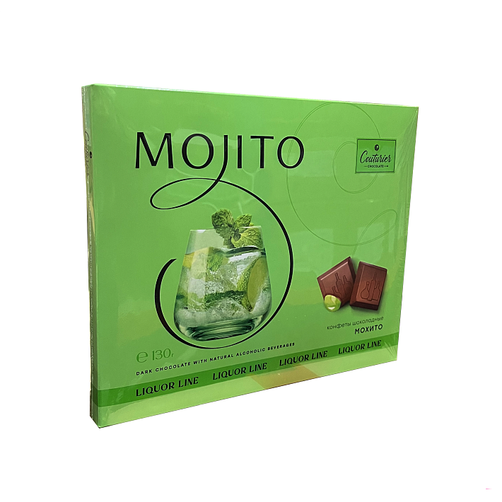 Набор конфет "LIQUOR LINE" со вкусом Мохито 130г/шоколадный Кутюрье