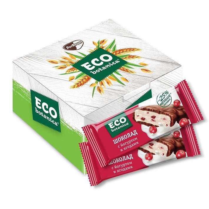 Шоколад  "Eco-botanica" с йогуртом и ягодами 20г/24шт/Рот-Фронт
