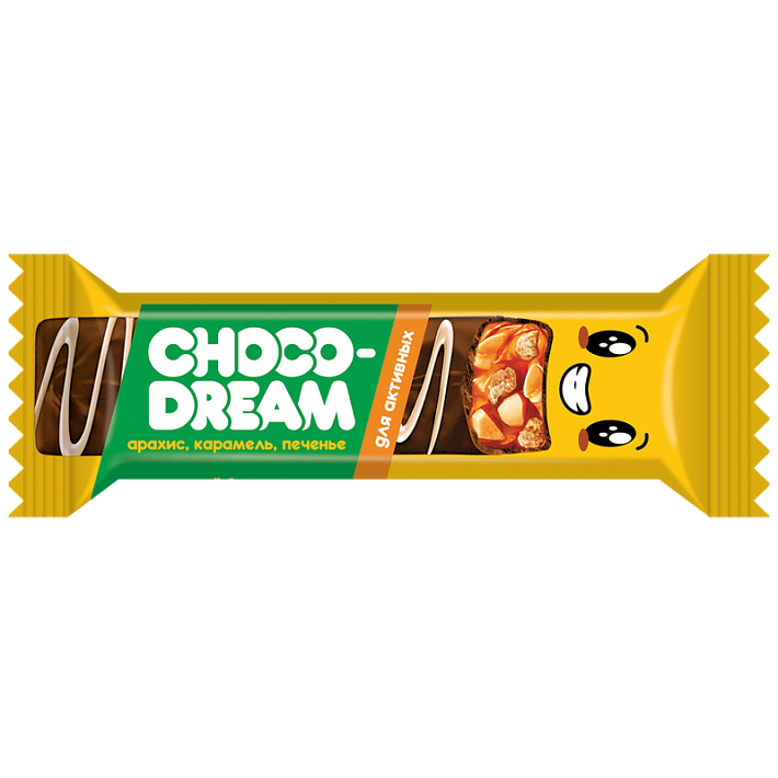 Конфеты глазированные Chocodream арахис, карамель, печенье 28г/60шт/Славянка