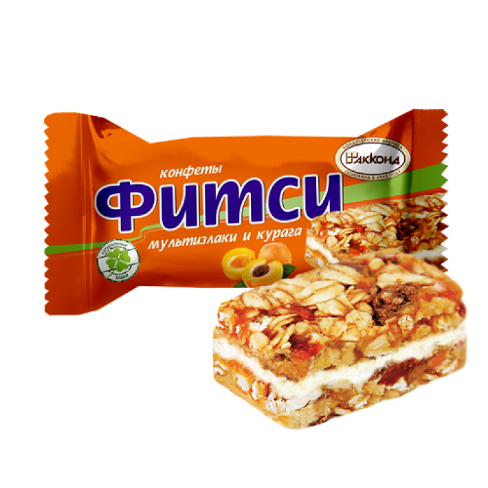 Конфеты Фитси мультизлаки и курага 3кг/Акконд