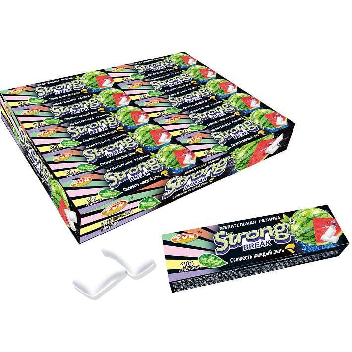 Жевательная резинка «STRONG BREAK» со вкусом Арбуза в виде драже 14г/20шт/Candy Club