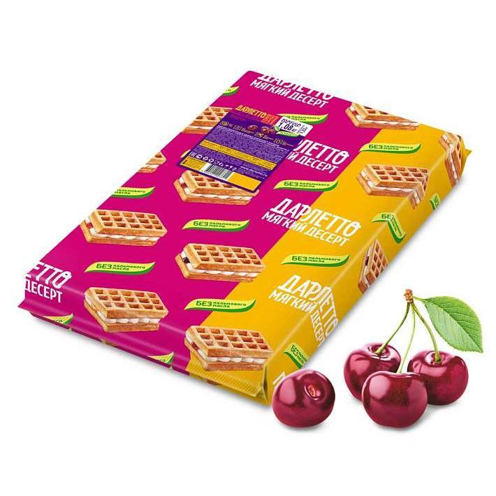 Мягкий десерт(вафли) с суфле Вишня 1,08кг/Тестори