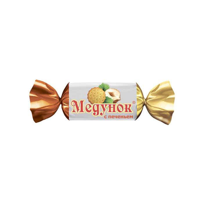 Конфеты Медунок (карамель,арахис и печенье) 1кг/6шт/Славянка