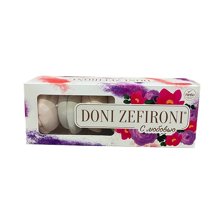 Зефир "DONI ZEFIRONI" со вкусом Черной смородины и Клубники 210г/Нева