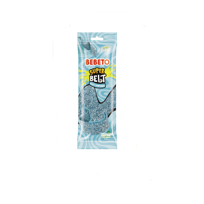 Жевательный мармелад "SUPER BELT FIZZY RASPBERRY" вкус Малины 180г/Bebeto