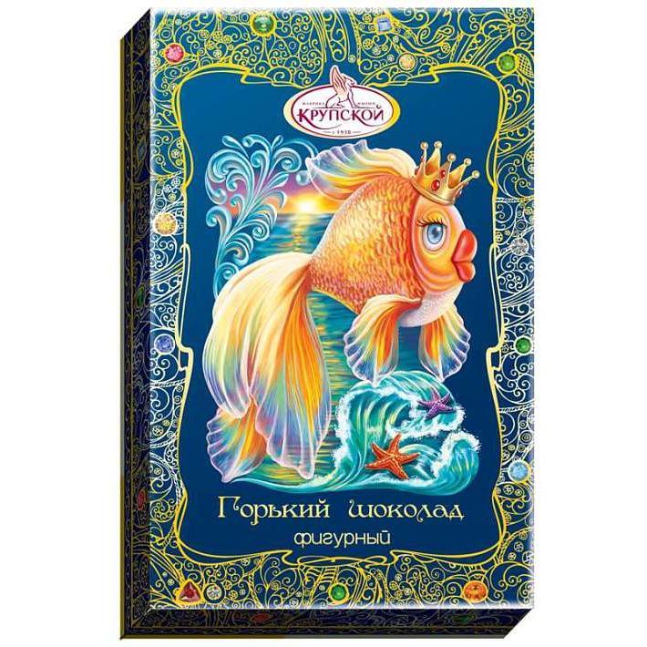 Шоколад темный горький фигурный Глухарь,Рыба 400г/Славянка