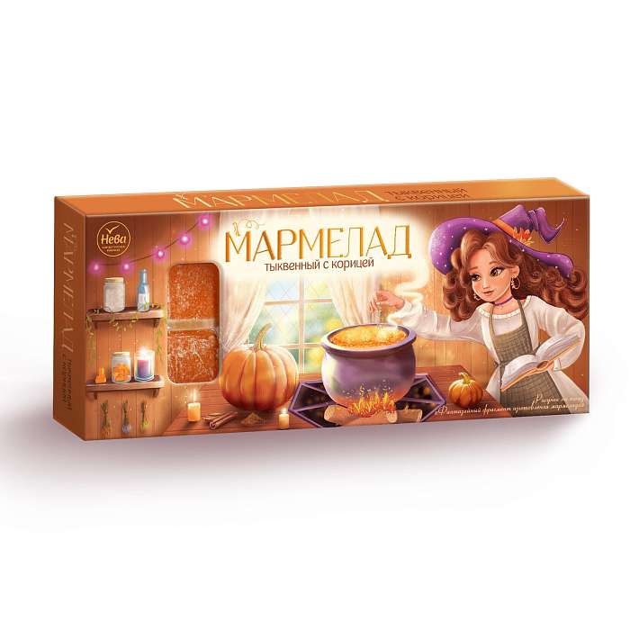 Мармелад "Тыквенный с корицей" желейно-овощной 180г/КФ Нева