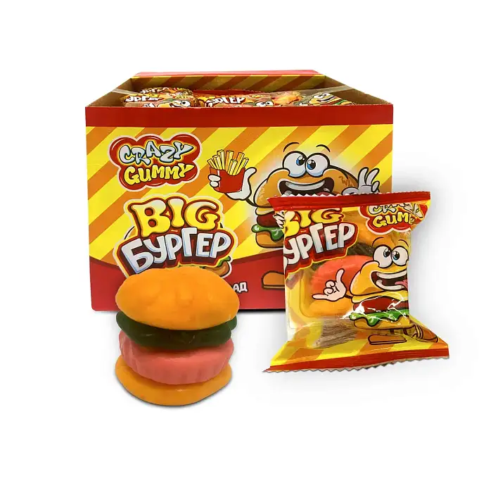 Мармелад «CRAZY GUMMY. BIG Бургер» 18г/36шт/Candy Club