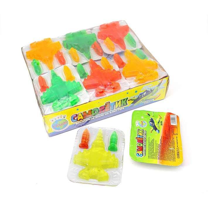 Фруктовое желе на блистере Самолетик 70г/30шт/8бл/Скиф