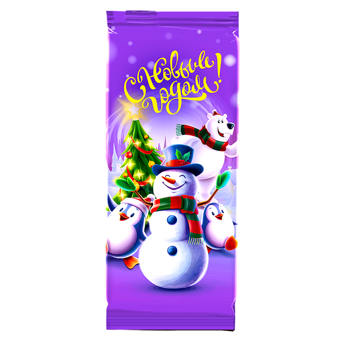 Шоколад "Новогодний мир. Верные друзья" молочный 100 гр/КФ Люси