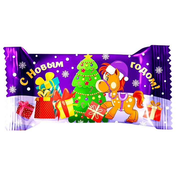 Конфеты  "Бон-Виван. Символ года" вафельные в молочной глазури 2,5 кг/КФ ЛЮСИ