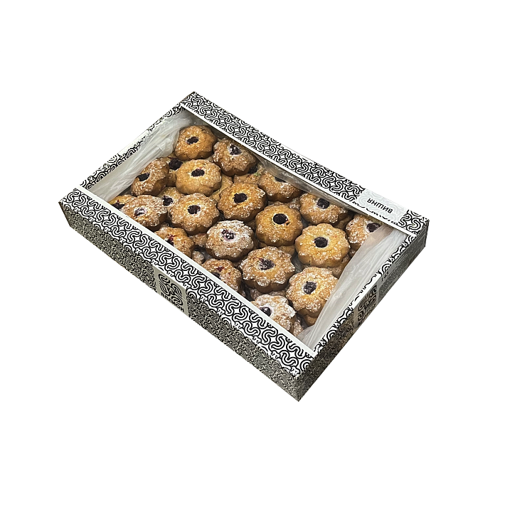 Печенье сдобное "Творожуля" с начинкой со вкусом Вишня 1 кг/Аллион