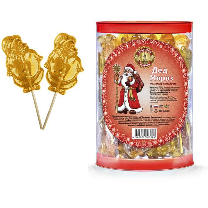 Леденец "Дед Мороз" 30г/40шт/fun Candy lab
