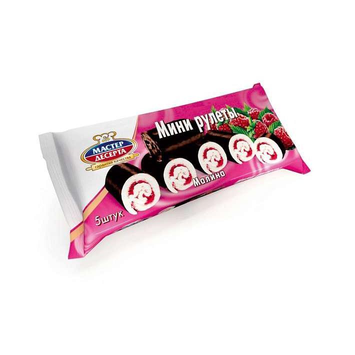 Мини-рулеты "Мастер Десерта" Малина 175г/Раменский КК