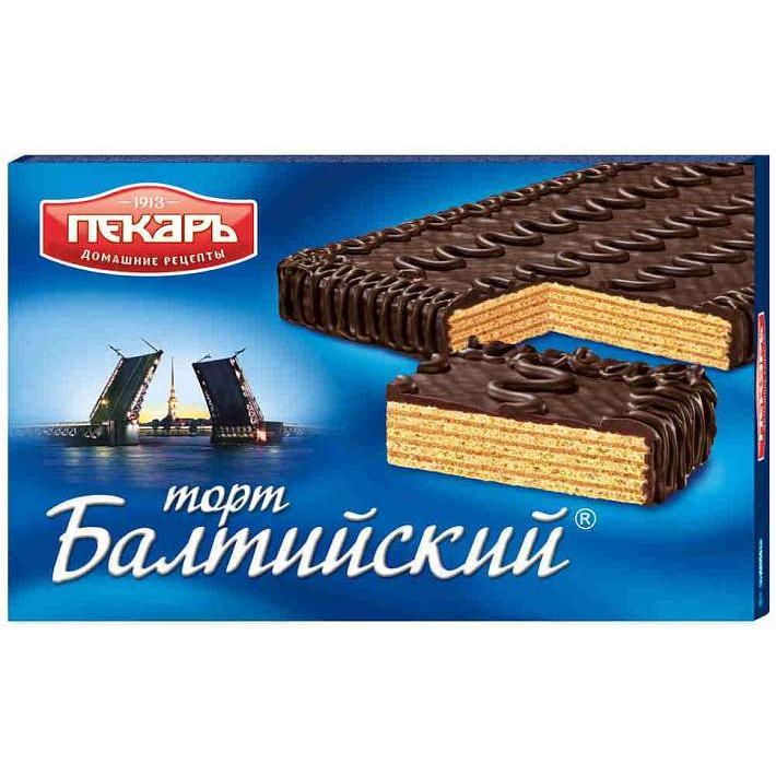 Торт вафельный "Балтийский" 320г/Пекарь