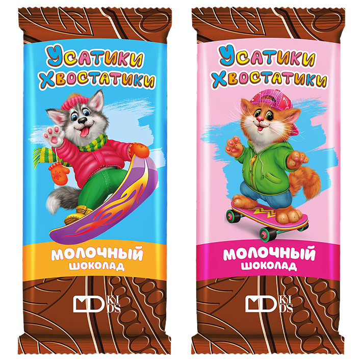 Шоколад "Усатики-Хвостатики" молочный 85г/20шт/Монетный двор