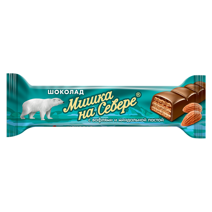 Шоколад Мишка на севере с миндалем 40г/КФ Крупской