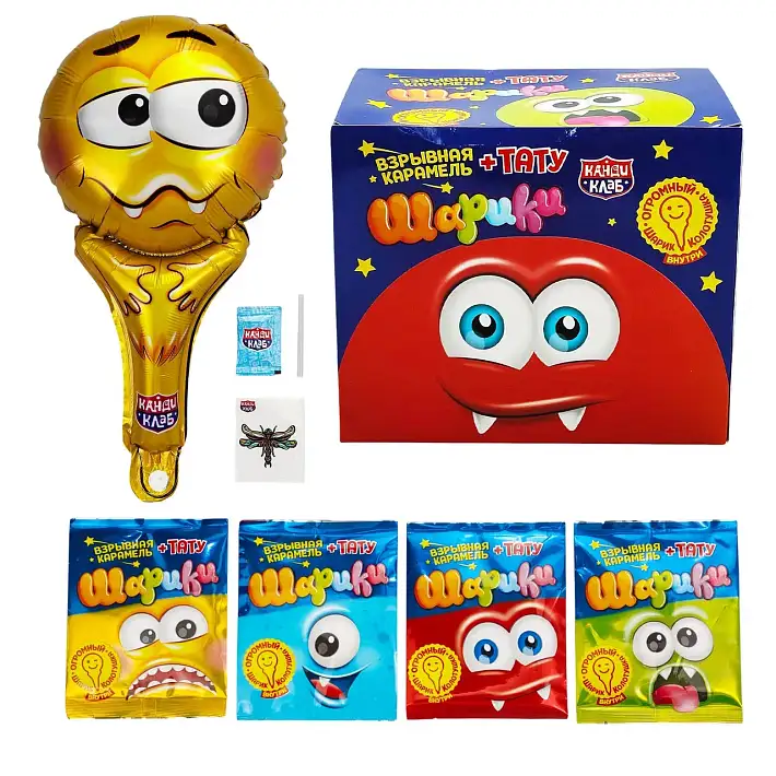 Взрывная карамель "Шарики" с тату 2г/30шт/Канди Клаб