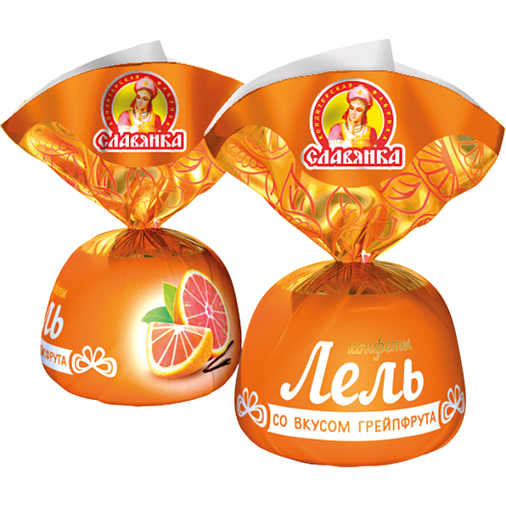 Конфеты глазированные "Лель" со вкусом Грейпфрута 1000г/Славянка
