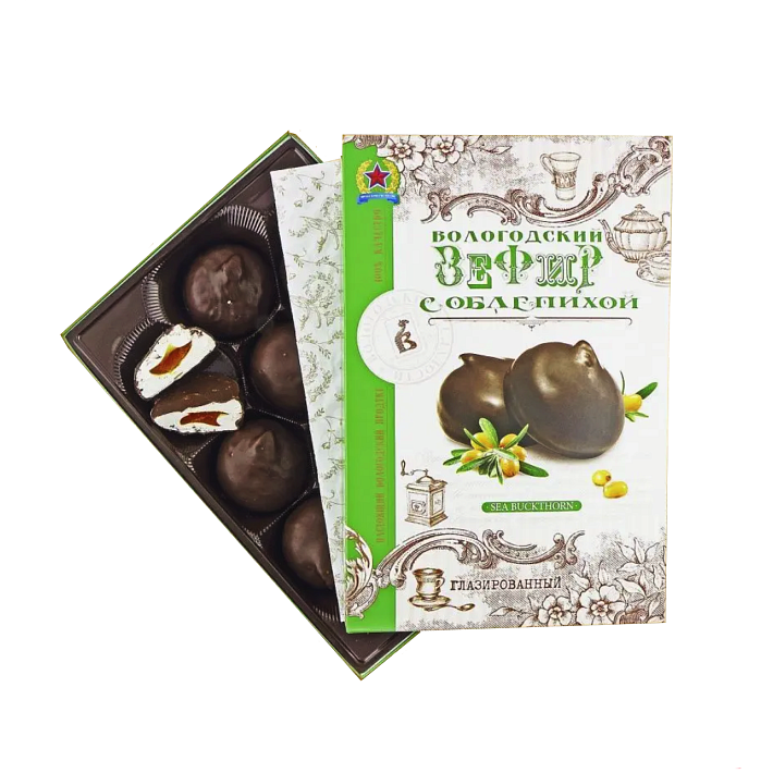 Зефир "С облепихой"глазированный 250г/ТД Империя