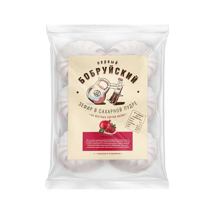 Зефир "Гранатовый" 250г/Красный Пищевик