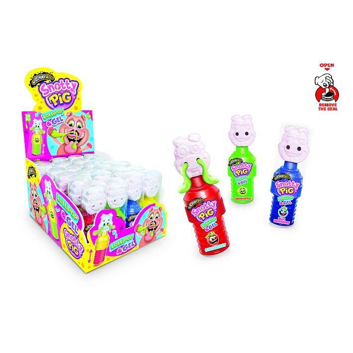 Жидкая конфета-гель +леденец "Snotty Pig" Johny Bee 40г/24шт/КенигТрейд