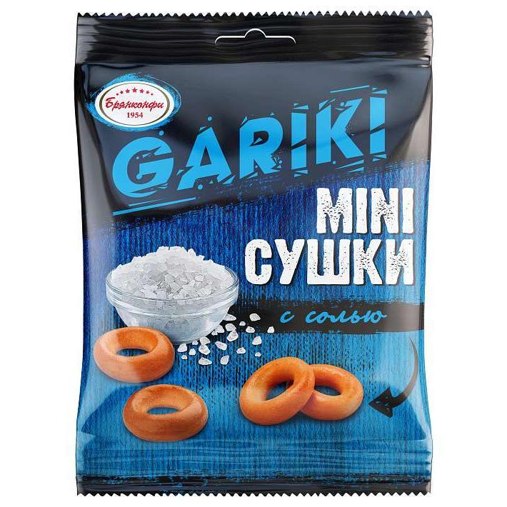 Сушки-мини GARIKI с Солью 60г/18шт/Брянконфи