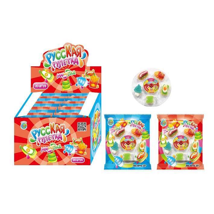 Мармелад "Русская рулетка" 13г/20шт/Скиф