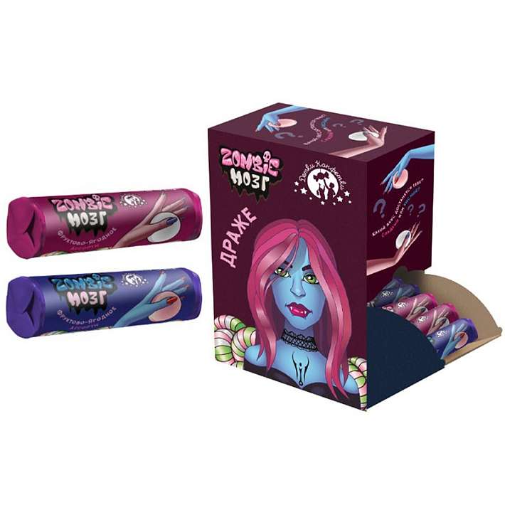 Драже "ZOMBIE МОЗГ" Ассорти (Вампирши ролл) 15г/60шт/fun Candy lab