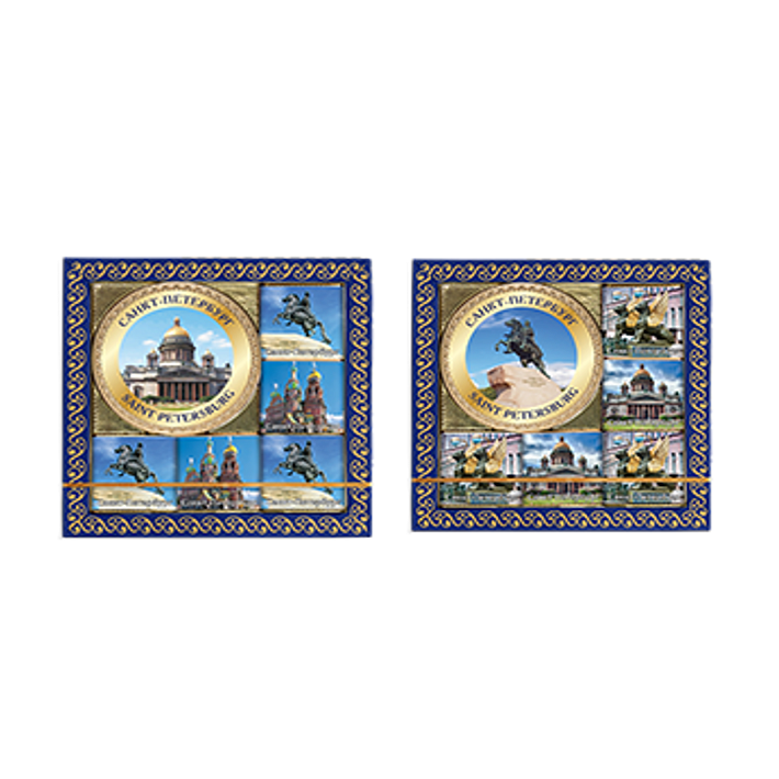 Набор шоколадок и медали "Санкт-Петербург" 50г/Шоколадный Дом