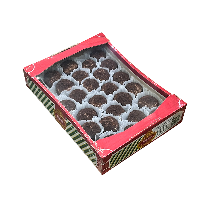 Пирожное "Бушетка" бисквитное сливочно-брусничное 1,8 кг/Юникон