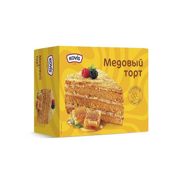 Торт "Медовый" бисквитный трехслойный 240г/Раменский КК