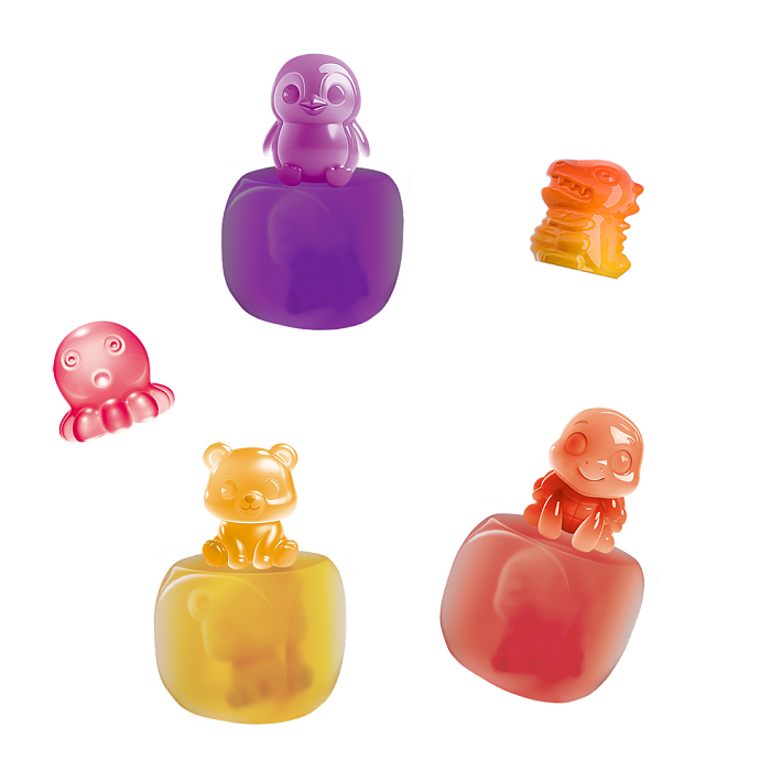 Мармелад "Confectum Funny 3D Куб" вкус Винограда, Клубники, Манго 500 гр/Конфектум 