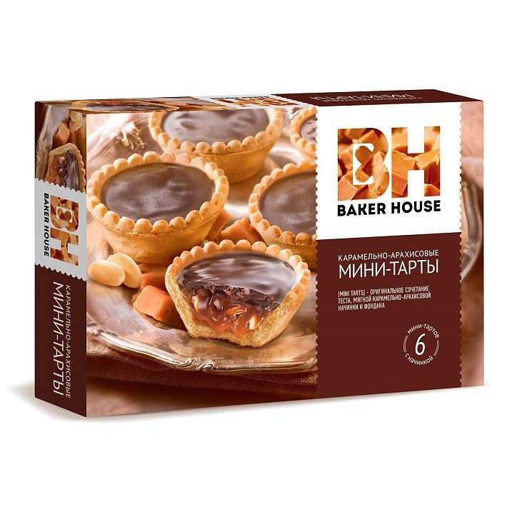 Мини-тарты "Baker House" карамельно-арахисовая начинка 240г/Раменский КК